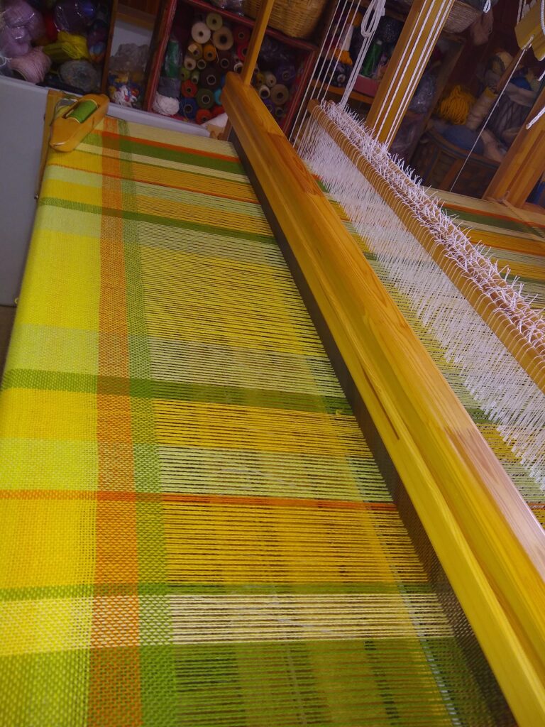 Yellow plaid blanket